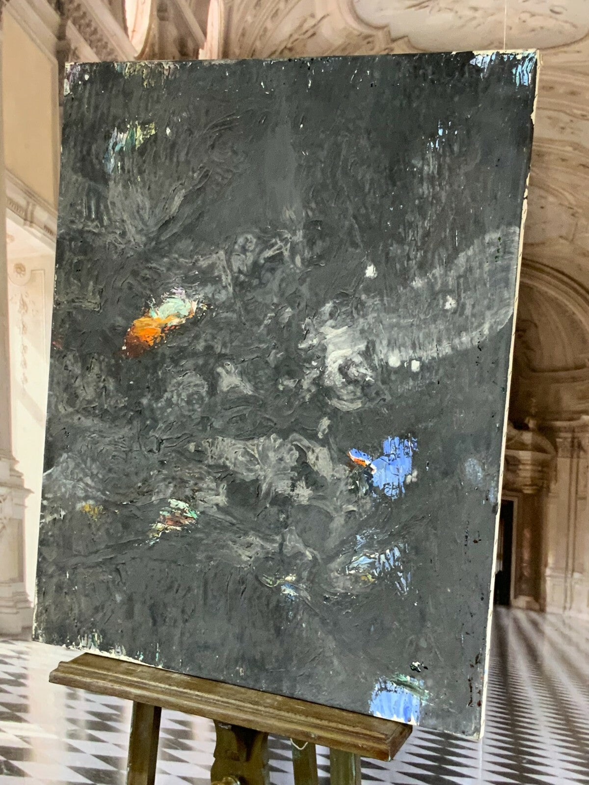 Abstraktes Acrylgemälde Gemälde Grossformat 80x100cm Waldemar Kufner (1940-2016)