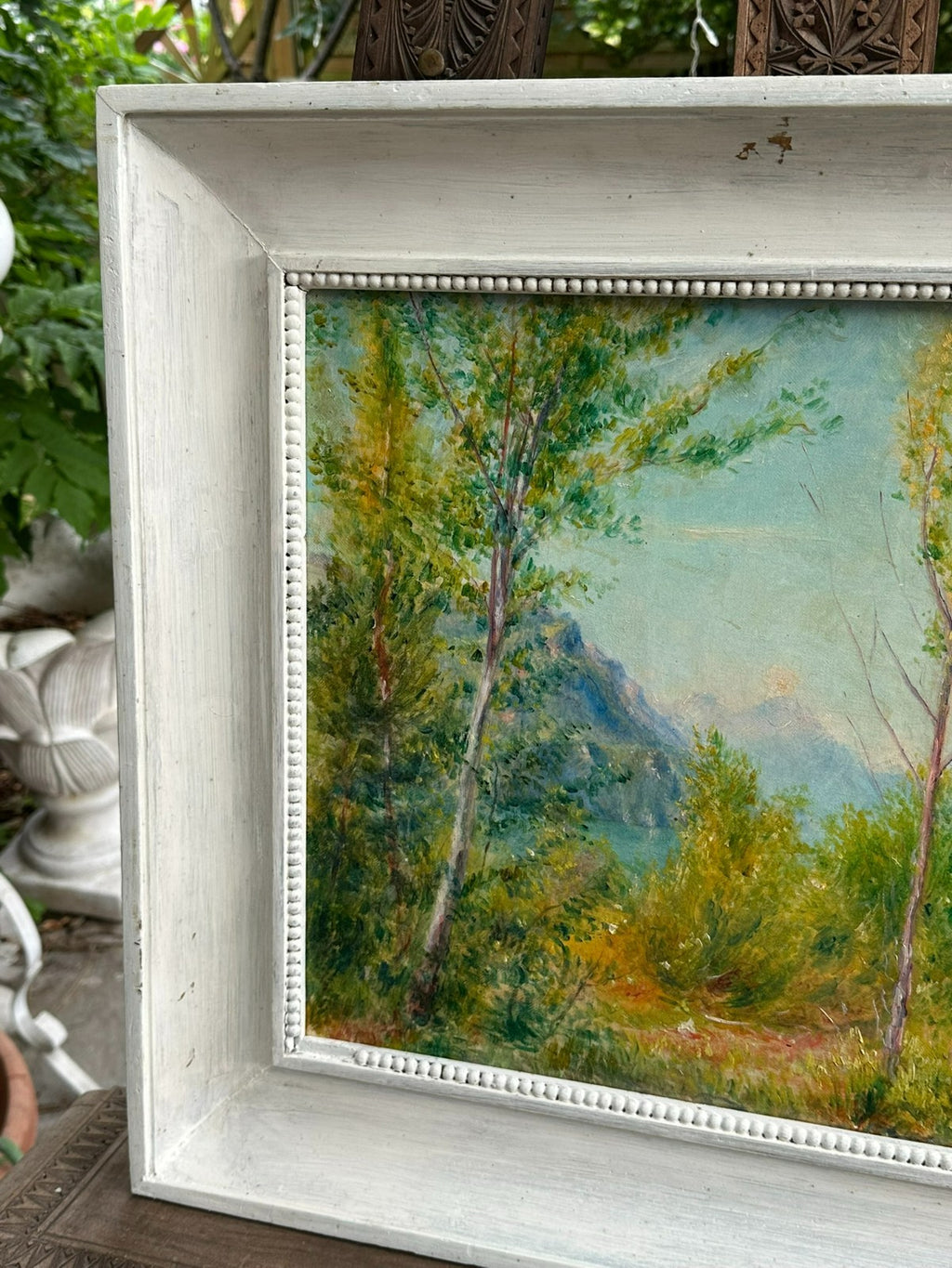 Rudolf Dreher (1886-1948) Ölgemälde Sommertag an einem Bergsee Landschaft