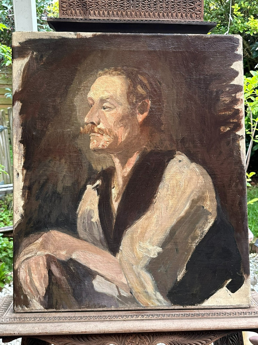 Antikes Ölgemälde Portrait eines Mannes Nicht signiert