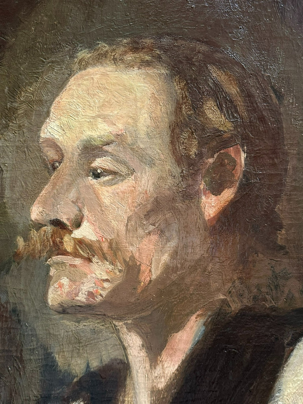 Antikes Ölgemälde Portrait eines Mannes Nicht signiert