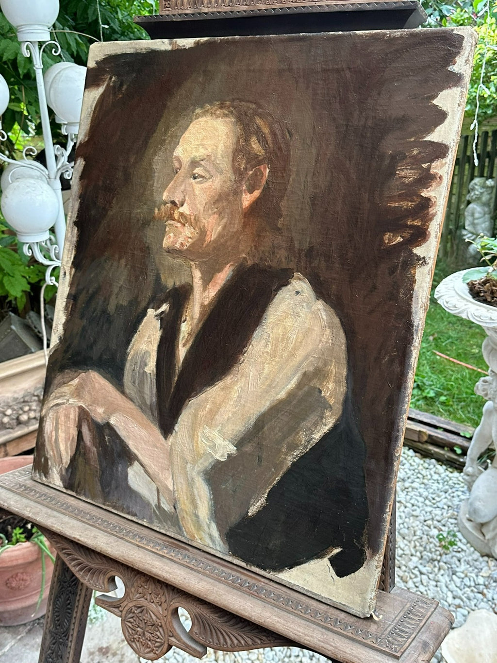 Antikes Ölgemälde Portrait eines Mannes Nicht signiert