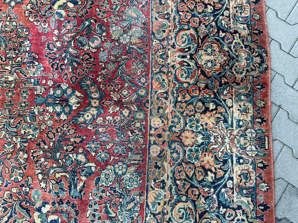 Antiker Perser Saruk Orientteppich aus Wolle Teppich 468x316cm