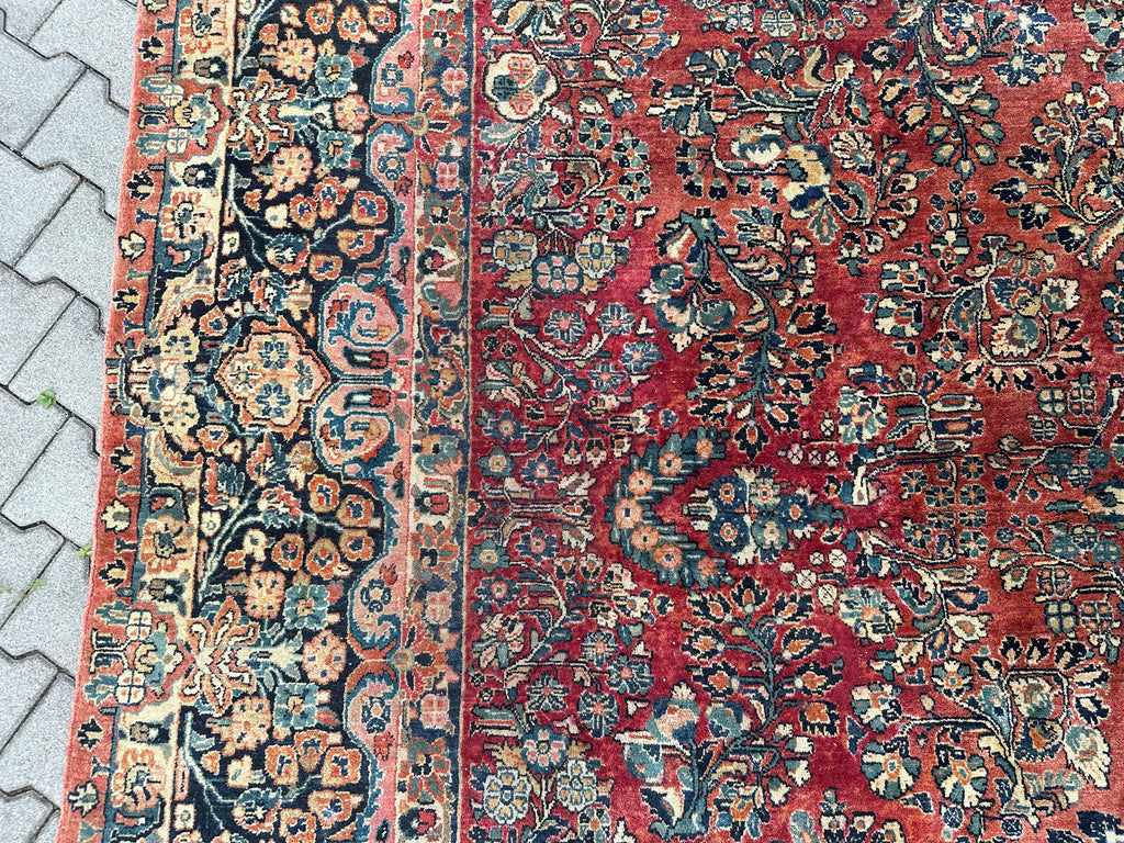 Antiker Perser Saruk Orientteppich aus Wolle Teppich 468x316cm