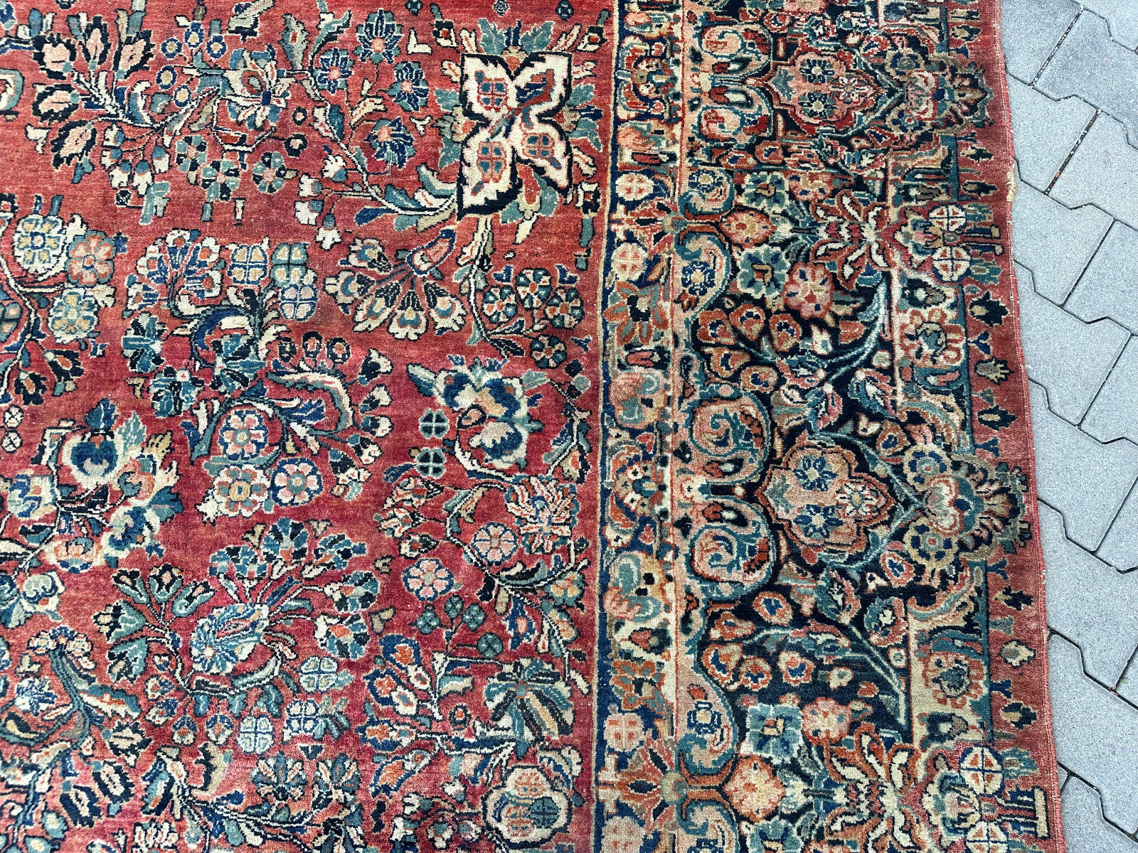 Antiker Perser Saruk Orientteppich aus Wolle Teppich 468x316cm