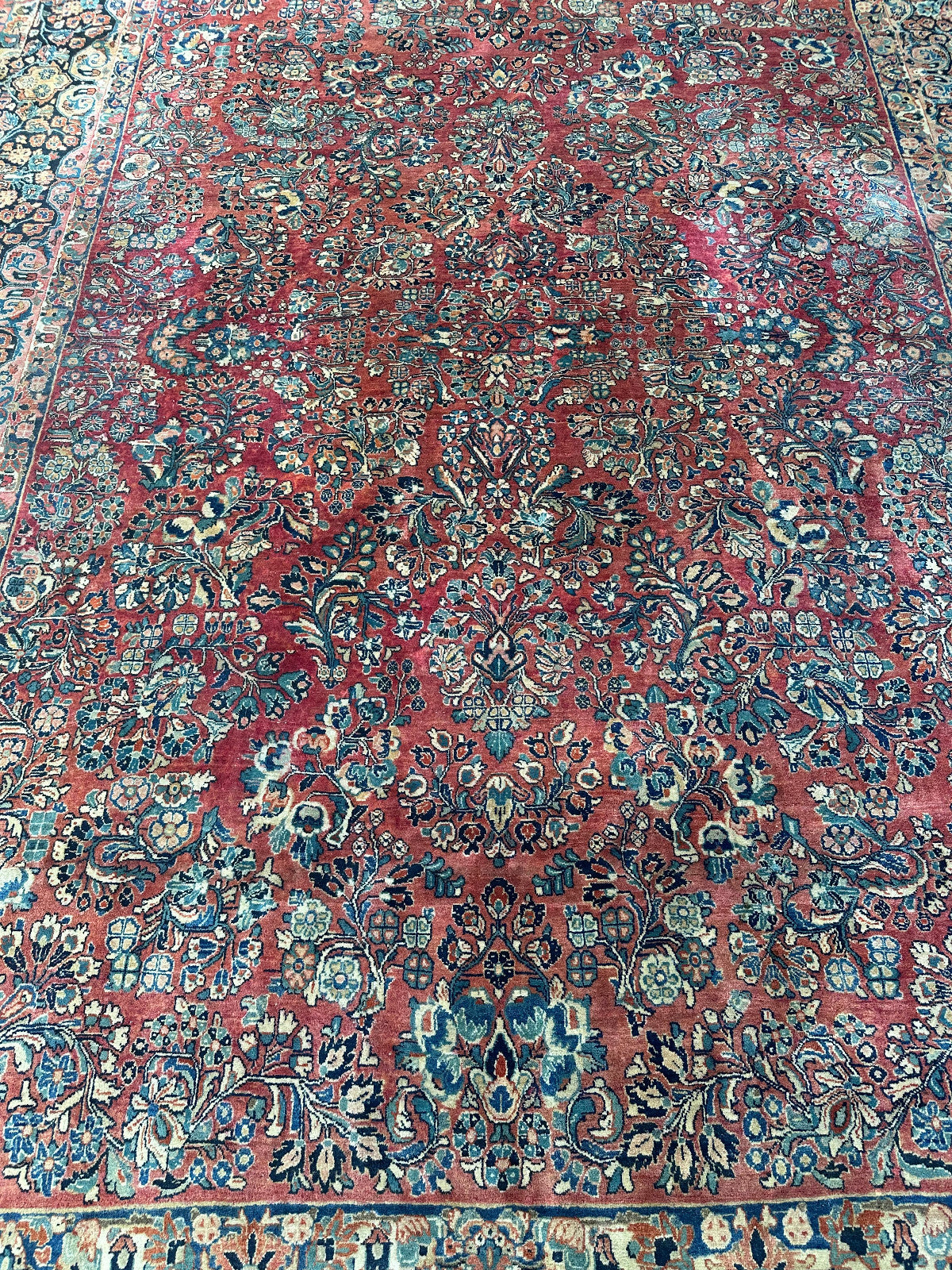 Antiker Perser Saruk Orientteppich aus Wolle Teppich 468x316cm