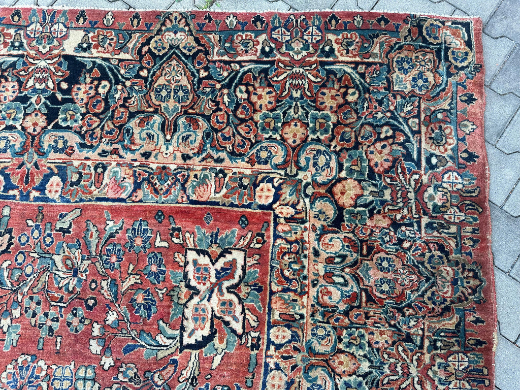 Antiker Perser Saruk Orientteppich aus Wolle Teppich 468x316cm