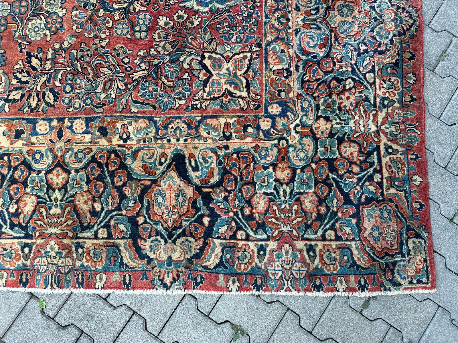 Antiker Perser Saruk Orientteppich aus Wolle Teppich 468x316cm