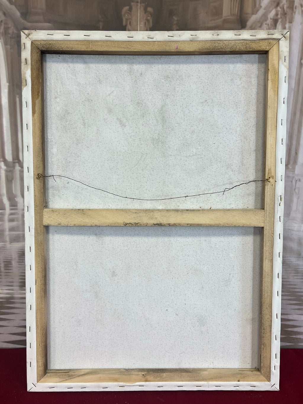 Modernes Ölgemälde auf Leinwand signiert Abstrakte Blumen Wiese 50x70cm