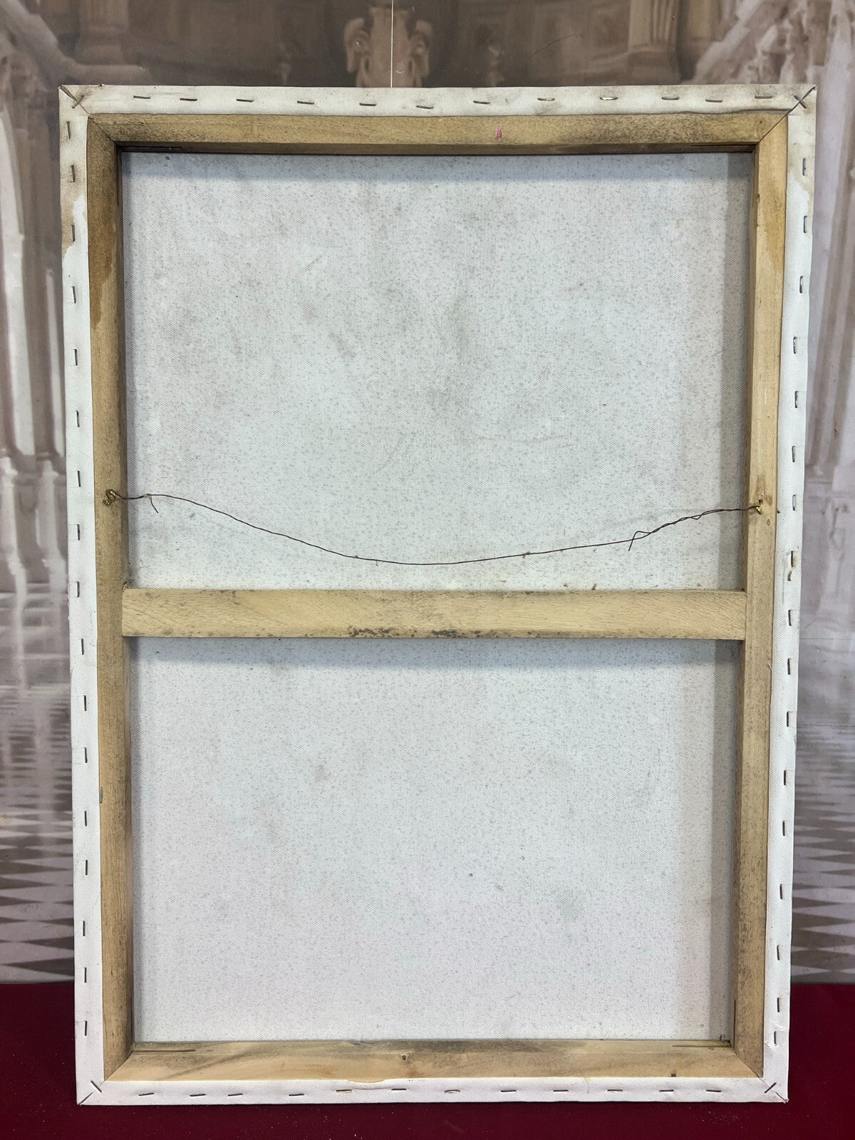 Modernes Ölgemälde auf Leinwand signiert Abstrakte Blumen Wiese 50x70cm