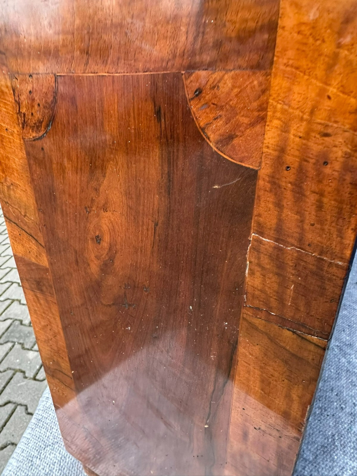Antiker Barocksekretär Barock Aufsatzsekretär 18 tes Jhdt Intarsien Nussbaum