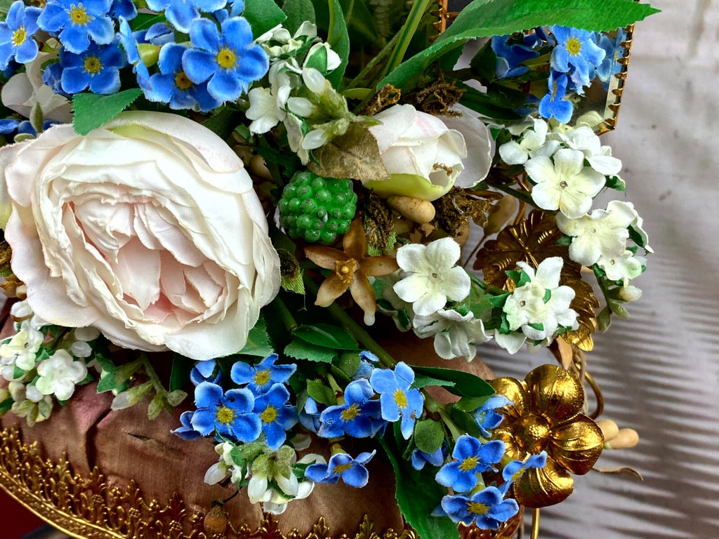 Globe De Mariee Hochzeit Andenken Frankreich Napoleon Iii Gold Vögel samt 48cm