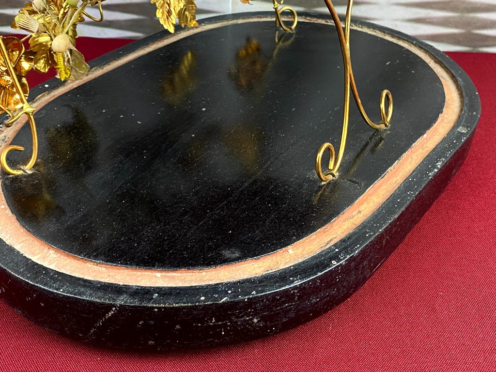 Globe De Mariee Hochzeit Andenken Frankreich Napoleon Iii Gold Vögel samt 48cm