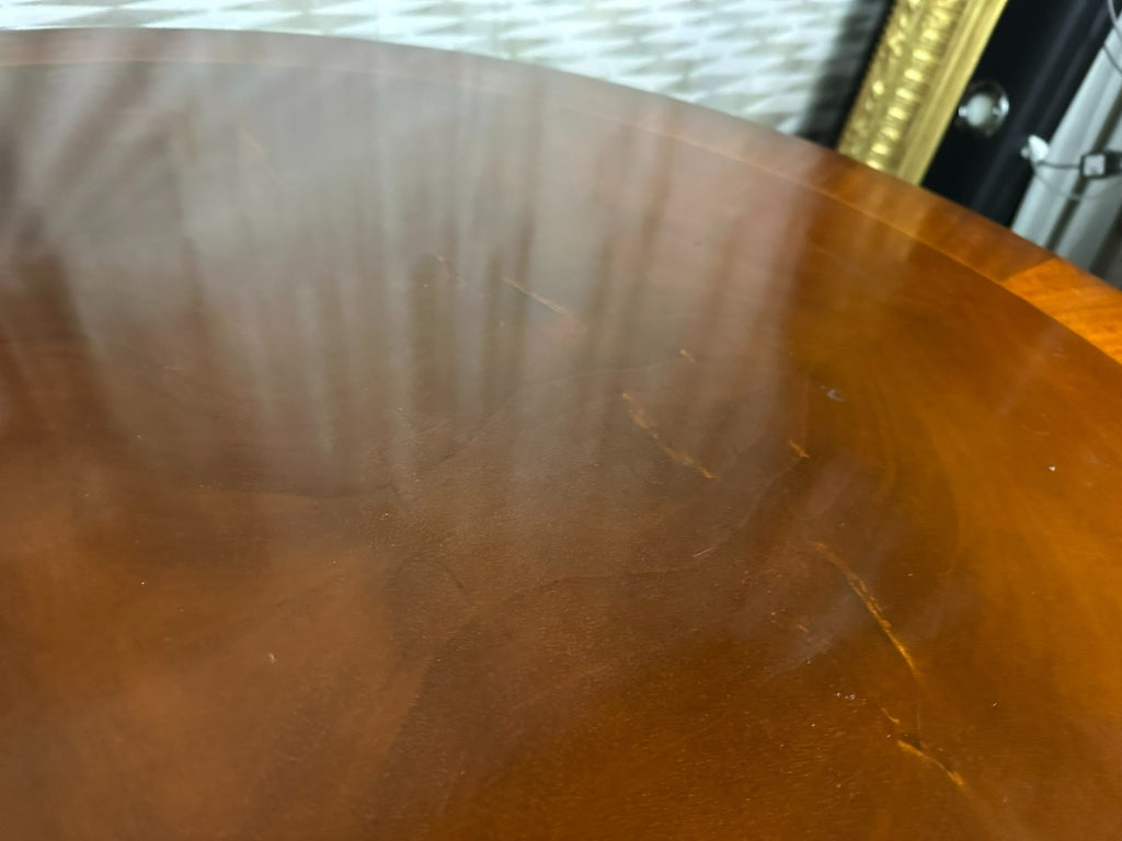 Grosser Vintage Beistelltisch England Sheraton Mahagoni 20 tes Jhdt