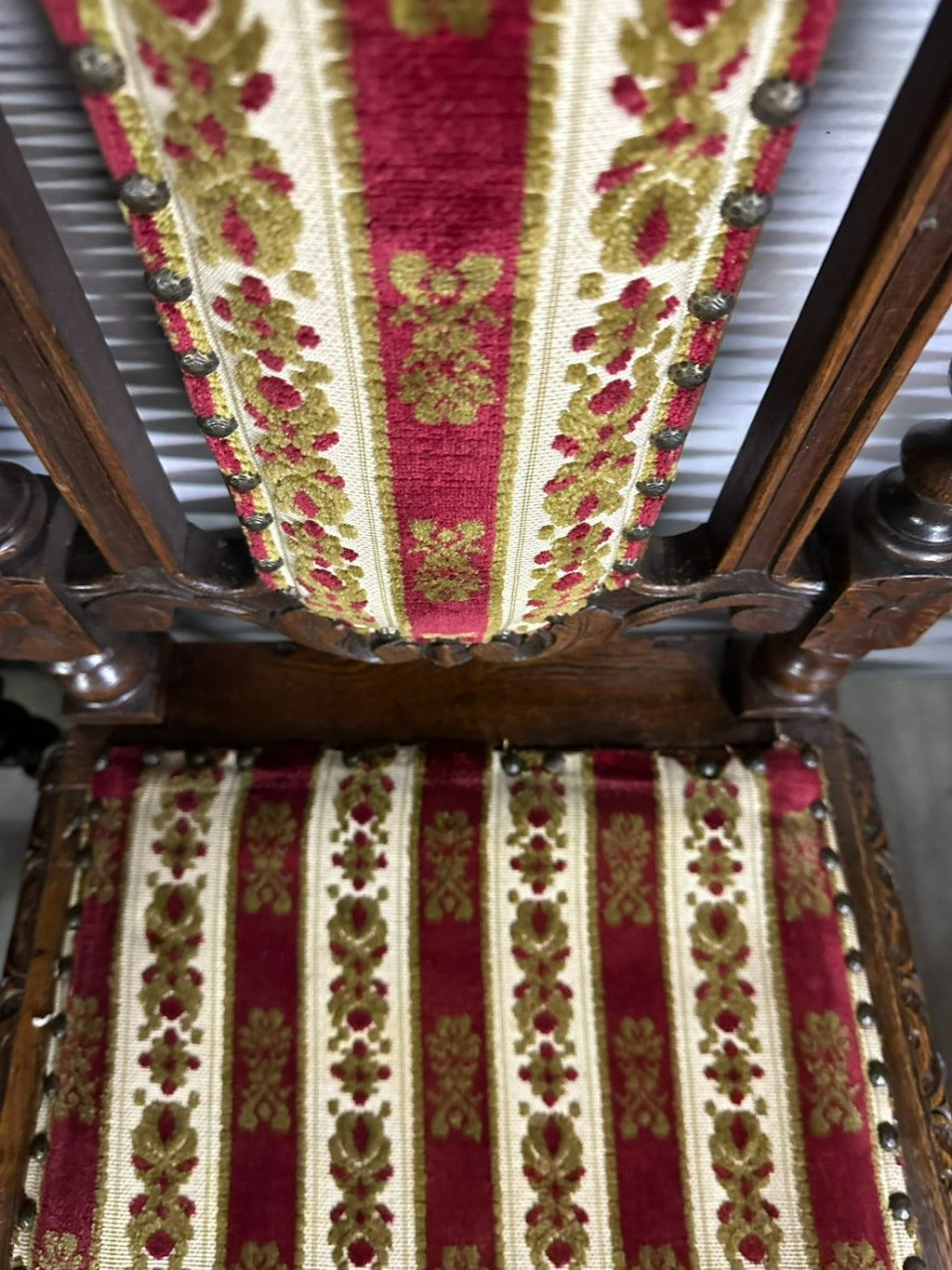 Satz antike Neo Renaissance Stühle Frankreich um 1870 handgeschnitzt 4x Stuhl