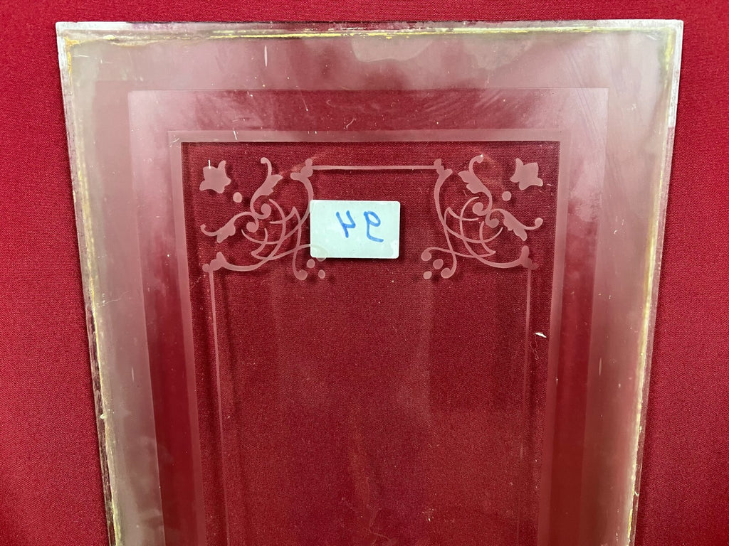 Antike Glasscheibe Glas Fenster Jugendstil original um 1910 Blumen Amphore