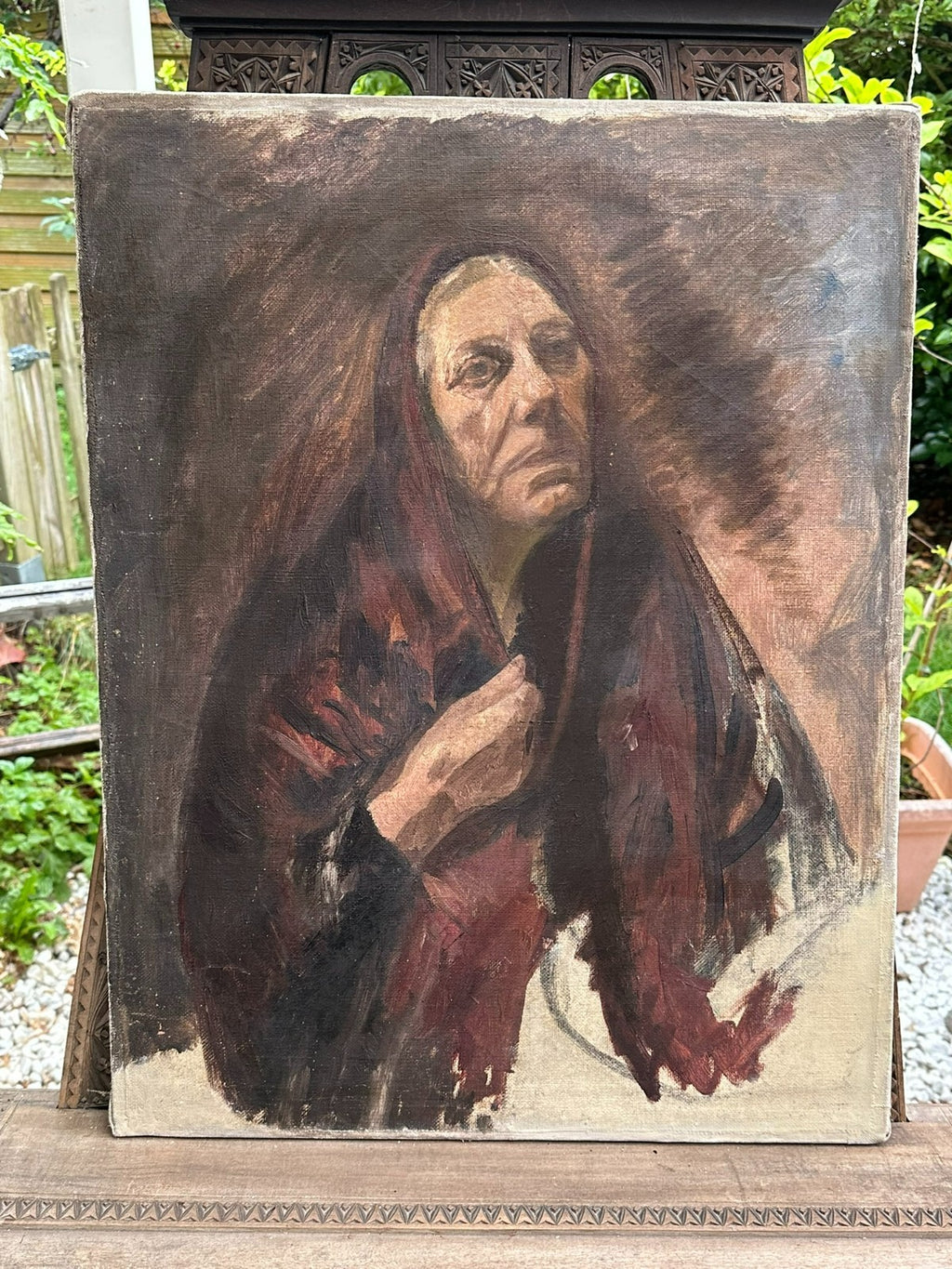 Altes Ölgemälde Portrait einer Frau