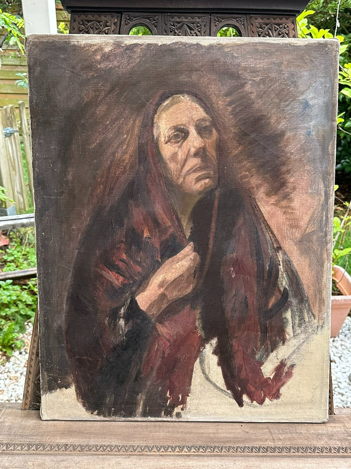 Altes Ölgemälde Portrait einer Frau