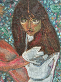 MODERNES ÖLGEMÄLDE PORTRAIT EINER FRAU