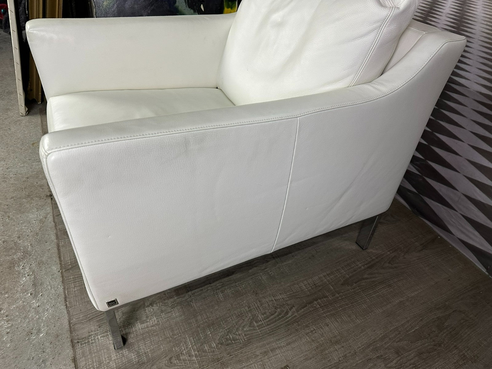 Vintage Bw Sessel Bielefelder Werkstätten handgefertigt Leder Chrom