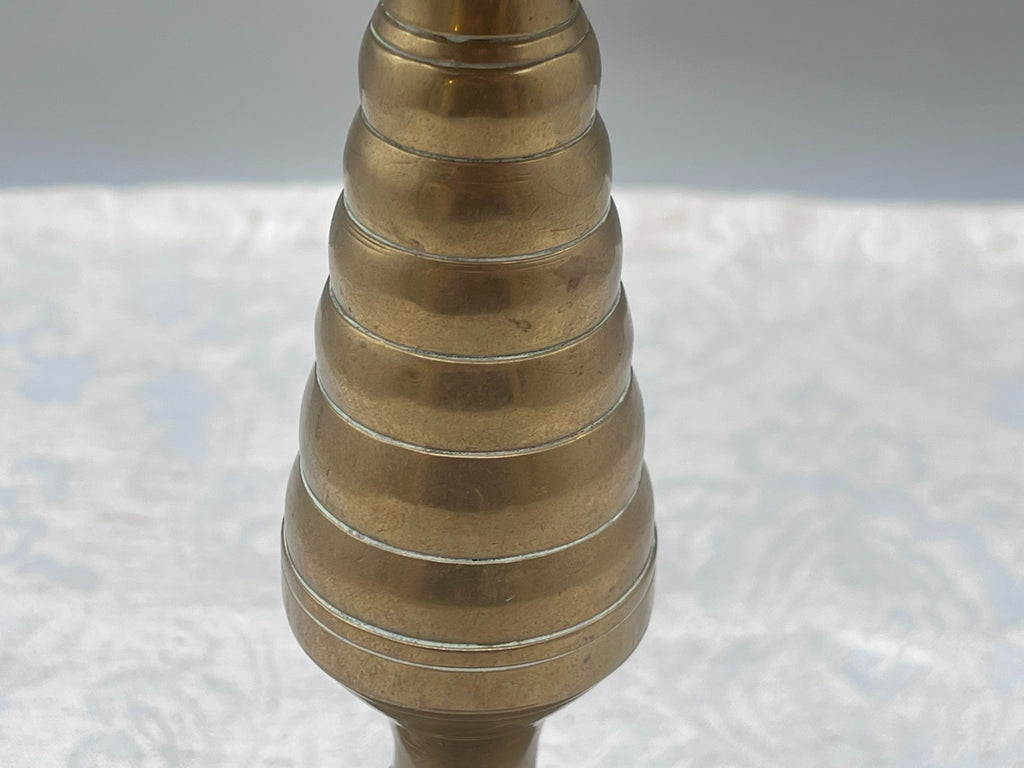 Grosser antiker Kerzenleuchter aus Bronze Altarleuchter Kragenleuchter 1,6kg