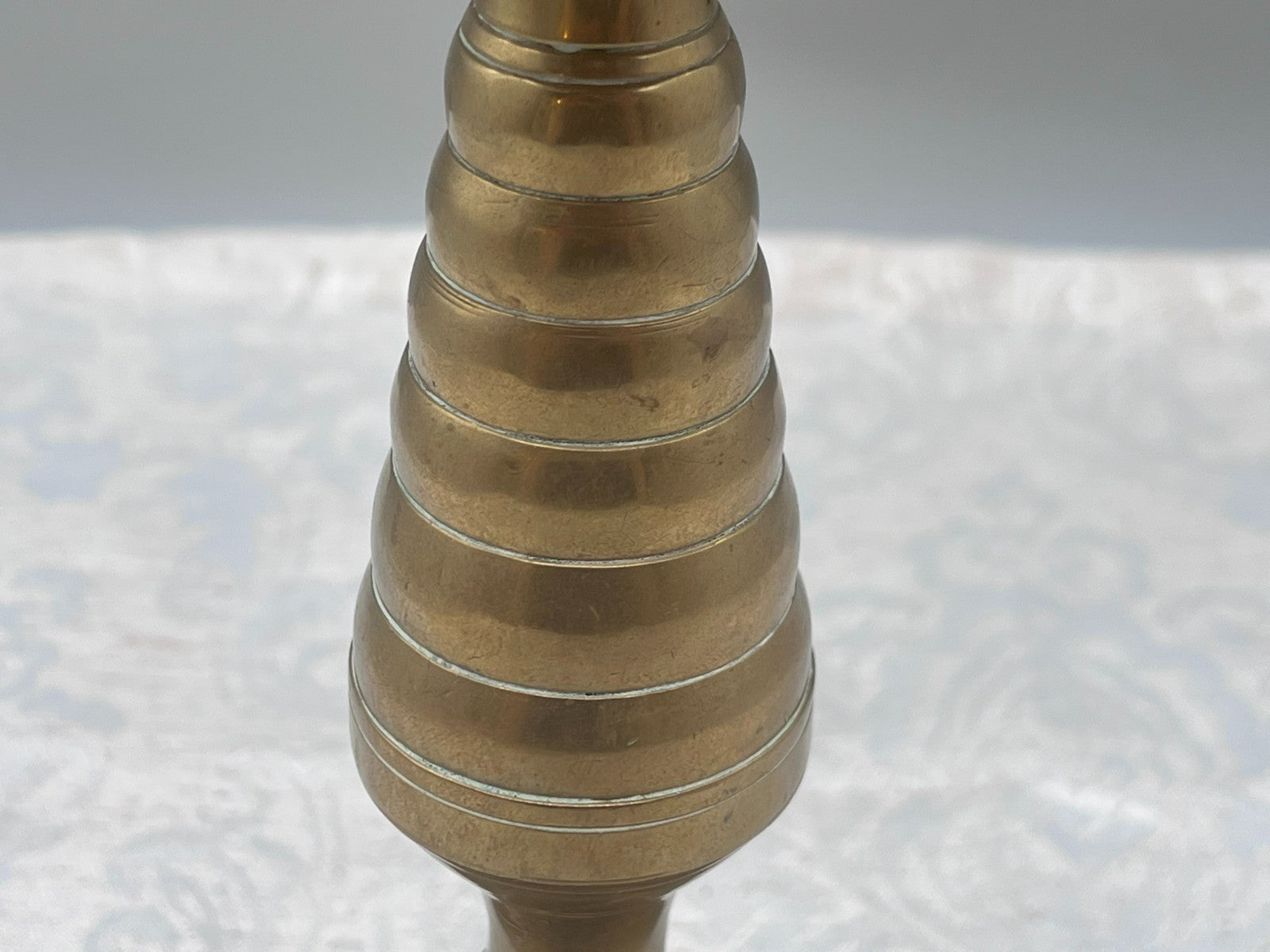 Grosser antiker Kerzenleuchter aus Bronze Altarleuchter Kragenleuchter 1,6kg