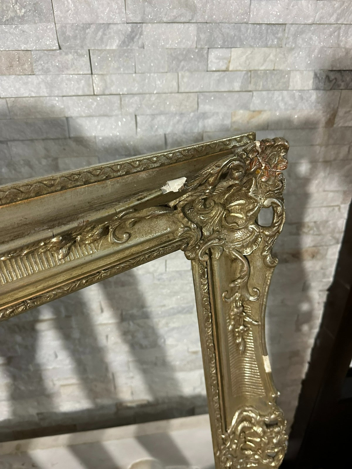 Sehr grosser Barock Rahmen Bilderrahmen Barock Stil Silber