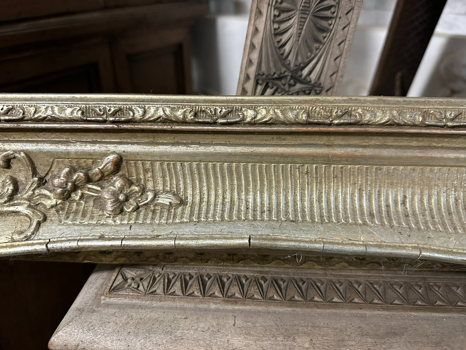 Sehr grosser Barock Rahmen Bilderrahmen Barock Stil Silber
