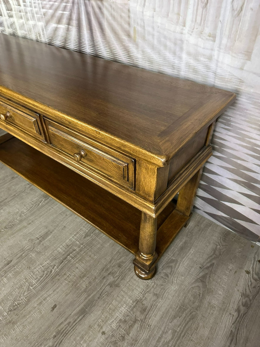 Grosser Vintage Beistelltisch Sideboard Kommode Eiche massiv