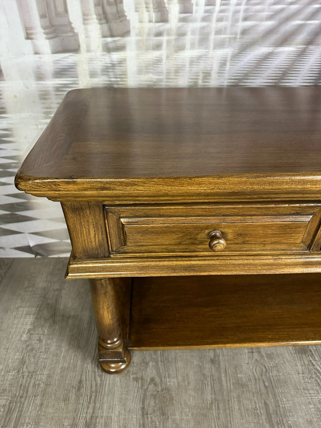 Grosser Vintage Beistelltisch Sideboard Kommode Eiche massiv