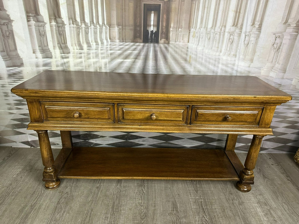 GROSSER VINTAGE BEISTELLTISCH SIDEBOARD KOMMODE EICHE MASSIV