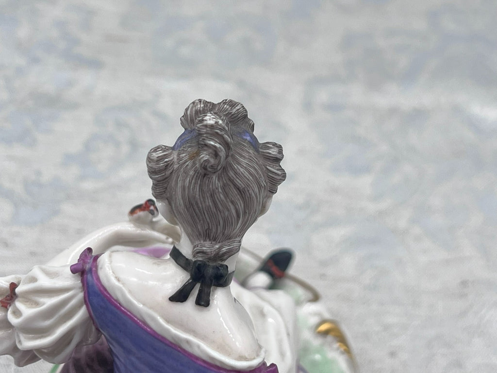Nymphenburg Porzellan Figur Galante Dame mit Vogel