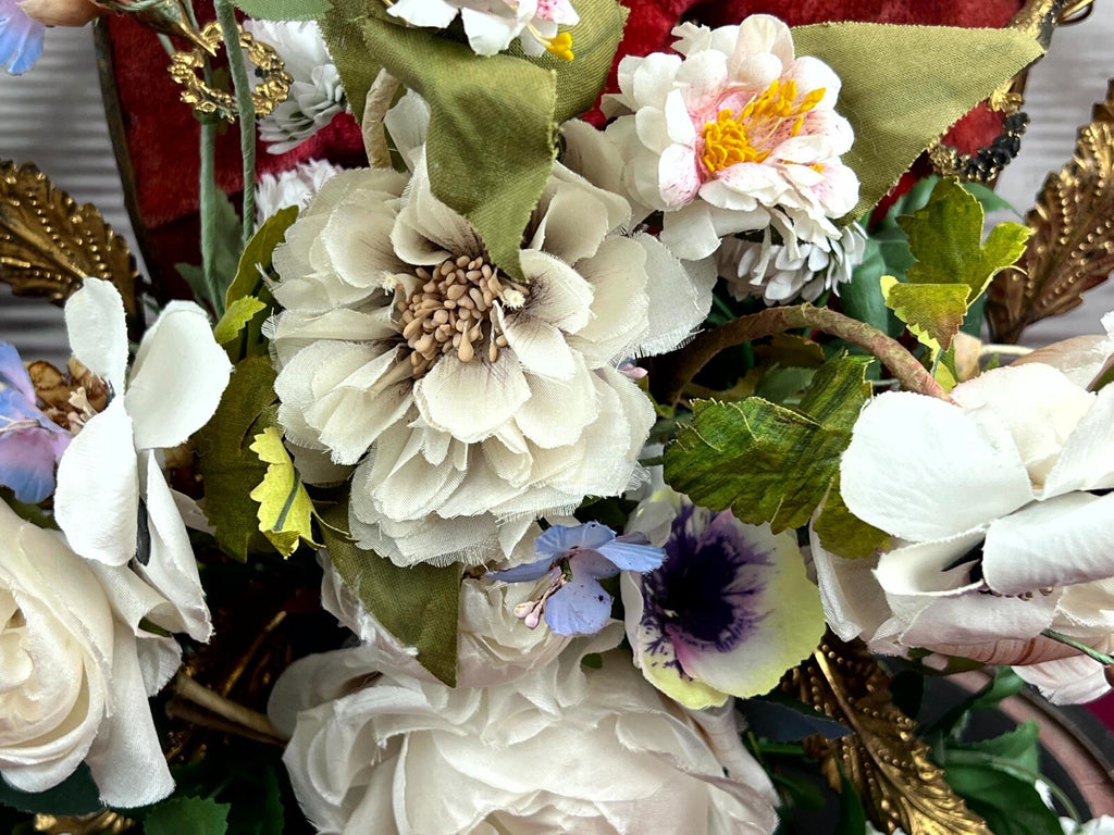 Globe De Mariee Hochzeit Andenken Frankreich Napoleon Iii Stil Blumen Vögel 41cm