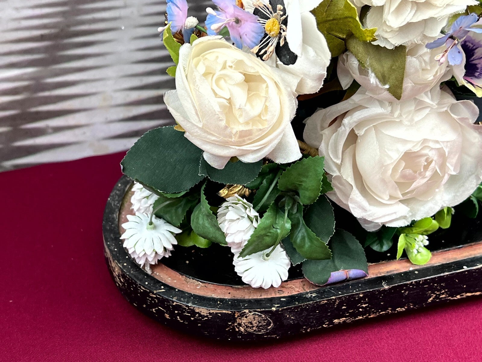 Globe De Mariee Hochzeit Andenken Frankreich Napoleon Iii Stil Blumen Vögel 41cm