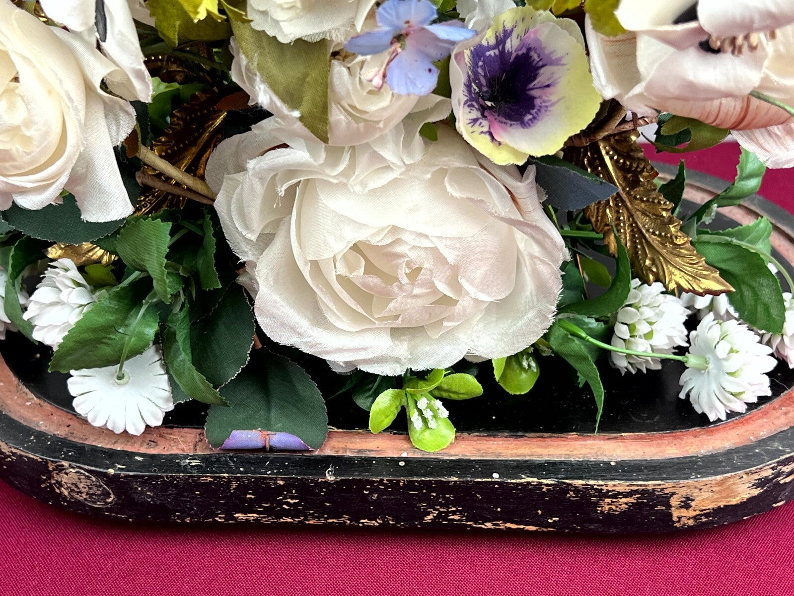 Globe De Mariee Hochzeit Andenken Frankreich Napoleon Iii Stil Blumen Vögel 41cm