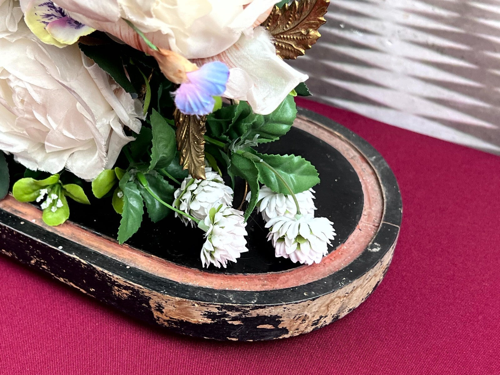 Globe De Mariee Hochzeit Andenken Frankreich Napoleon Iii Stil Blumen Vögel 41cm