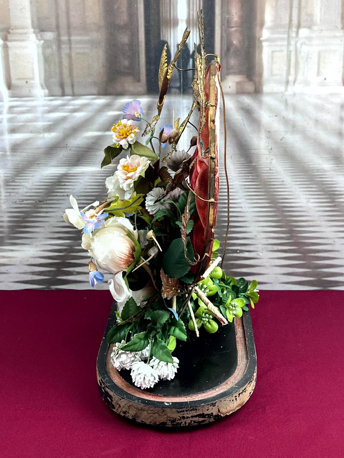 Globe De Mariee Hochzeit Andenken Frankreich Napoleon Iii Stil Blumen Vögel 41cm