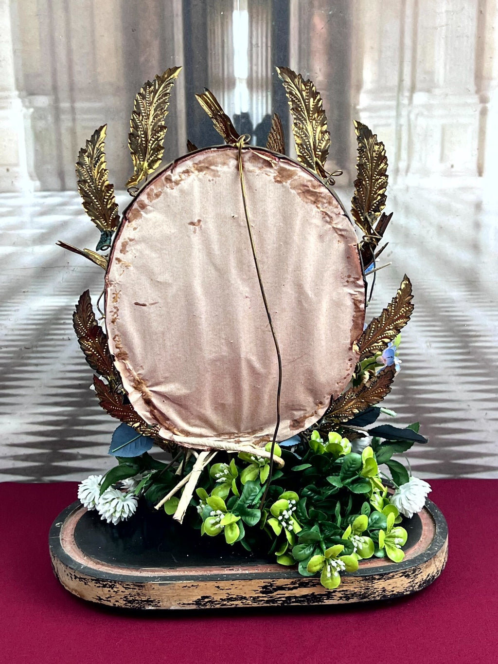 Globe De Mariee Hochzeit Andenken Frankreich Napoleon Iii Stil Blumen Vögel 41cm