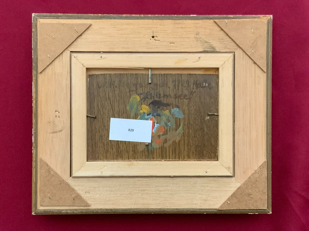 W.H. Unger - Chiemsee - Öl-Gemälde auf Holz 15x10cm mit Rahmen 27x23cm