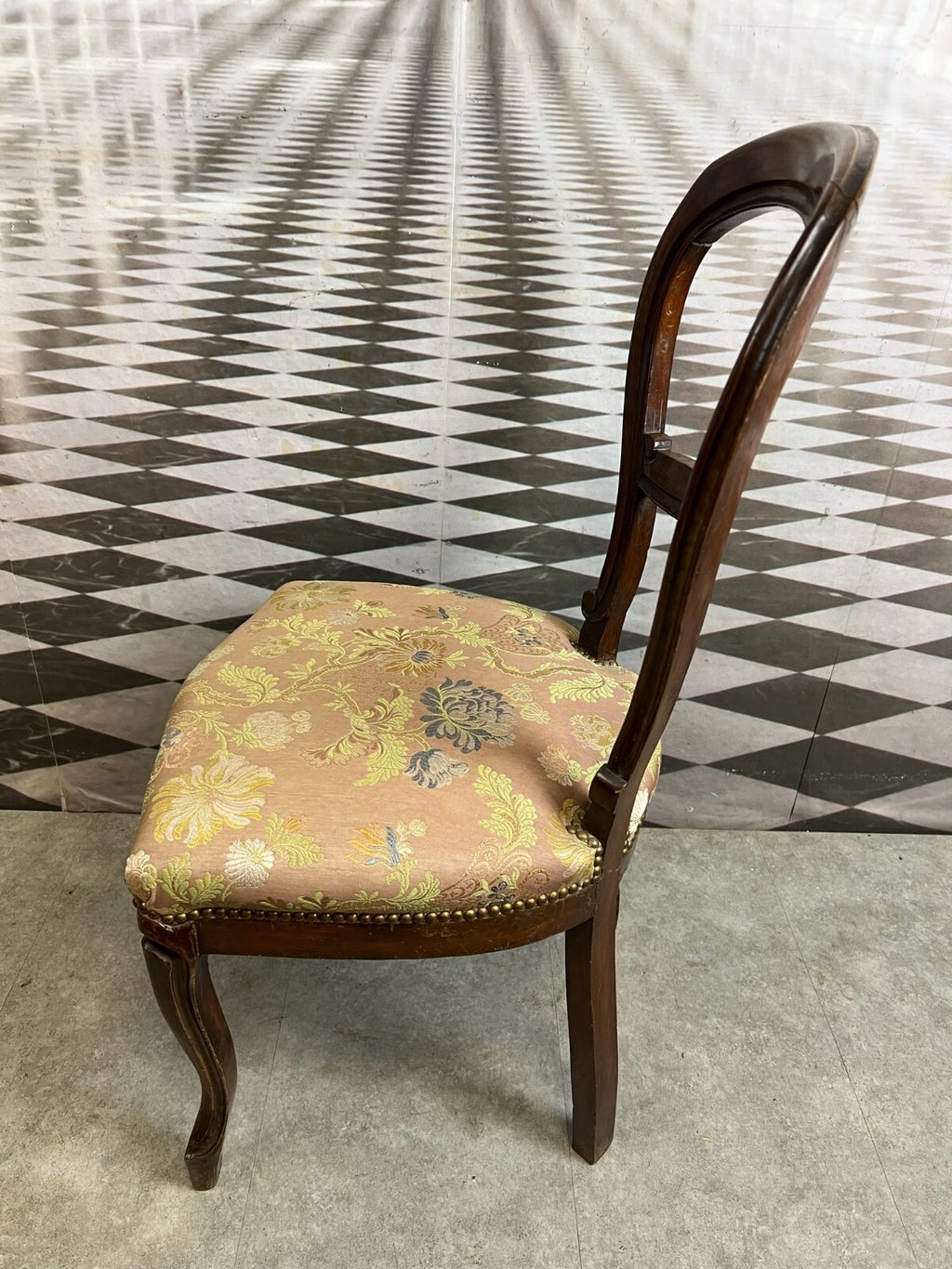 Antiker Stuhl Louis Philippe um 1870 Mahagoni massiv