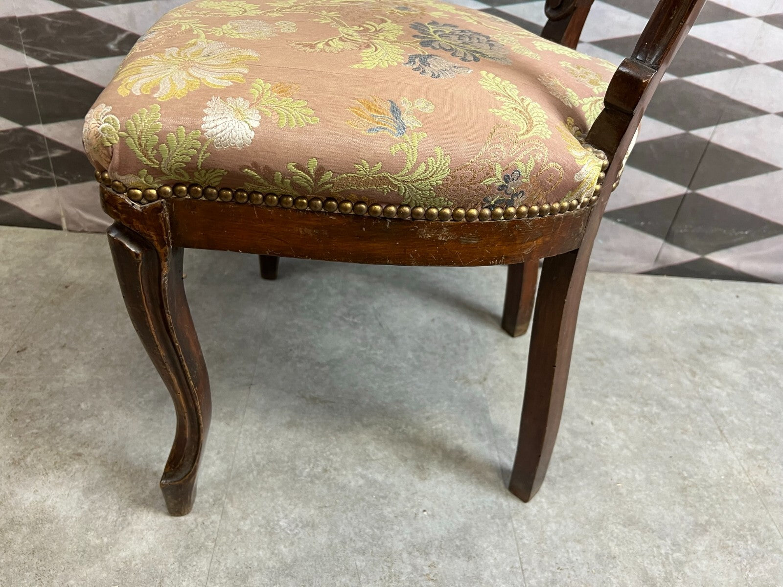 Antiker Stuhl Louis Philippe um 1870 Mahagoni massiv