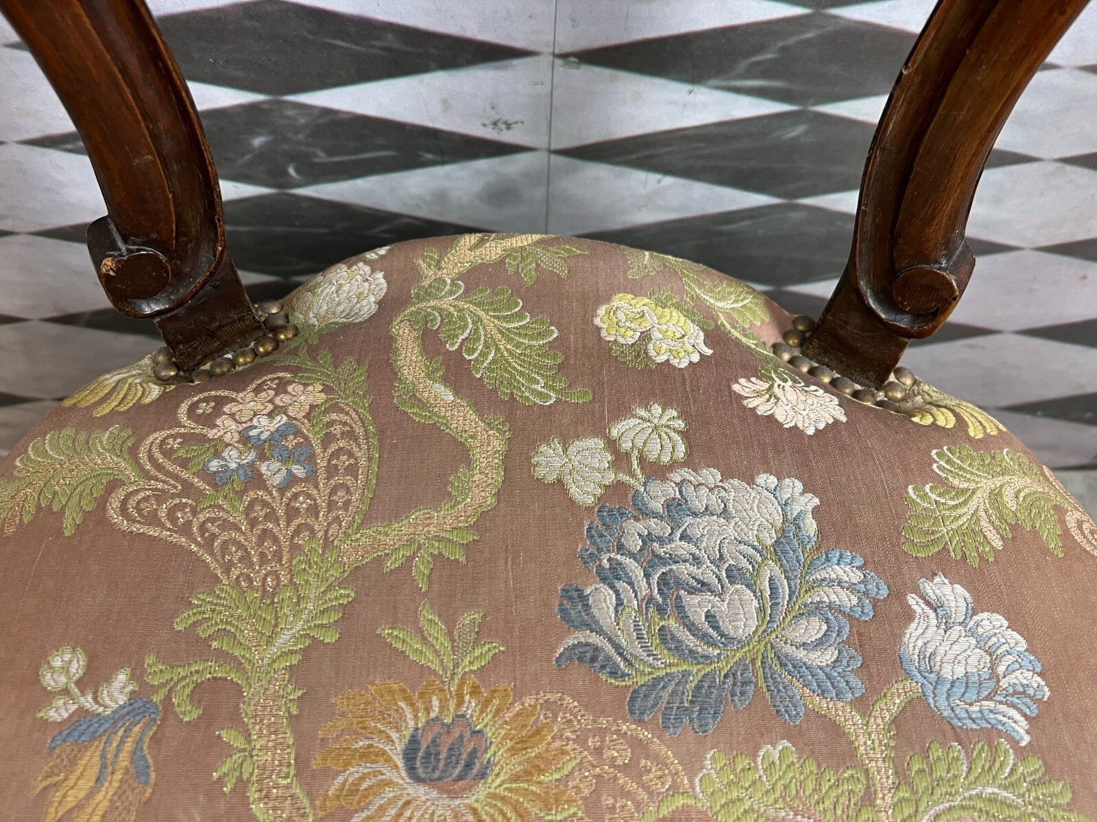 Antiker Stuhl Louis Philippe um 1870 Mahagoni massiv
