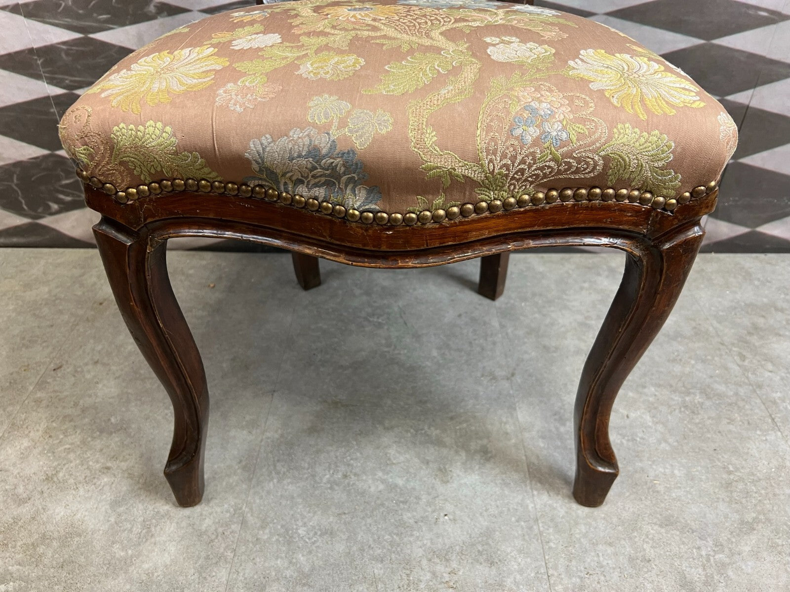 Antiker Stuhl Louis Philippe um 1870 Mahagoni massiv