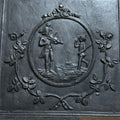 ANTIKE BAROCK OFENPLATTE AUS EISEN 19 TES JHDT 45x52cm PERSONEN