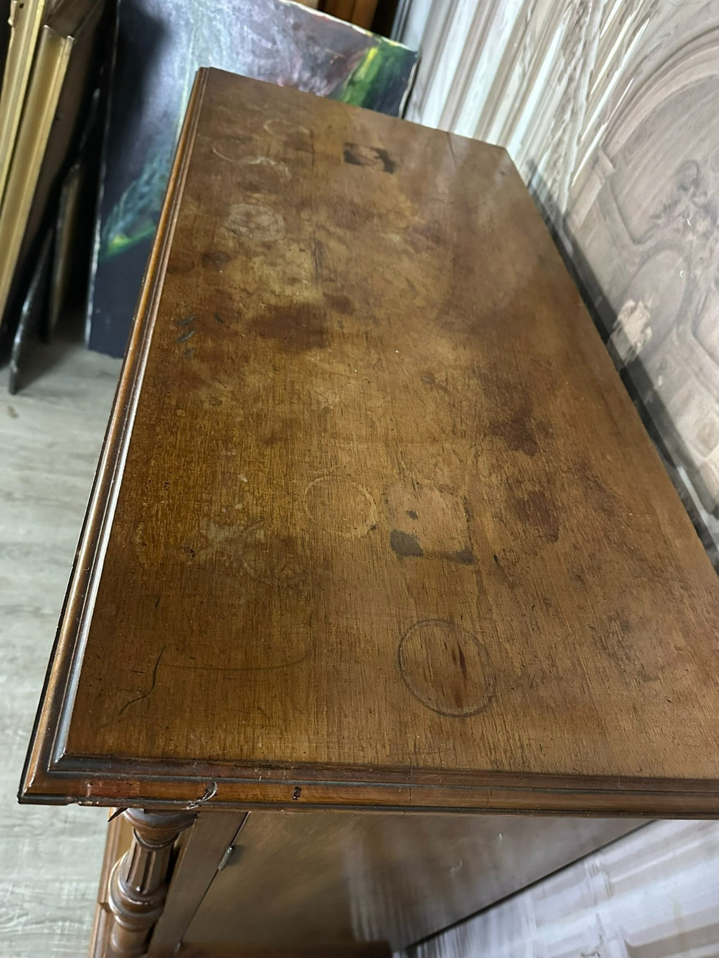 Antikes Vertiko um 1880 Übergang Gründerzeit / Jugendstil Nussbaum