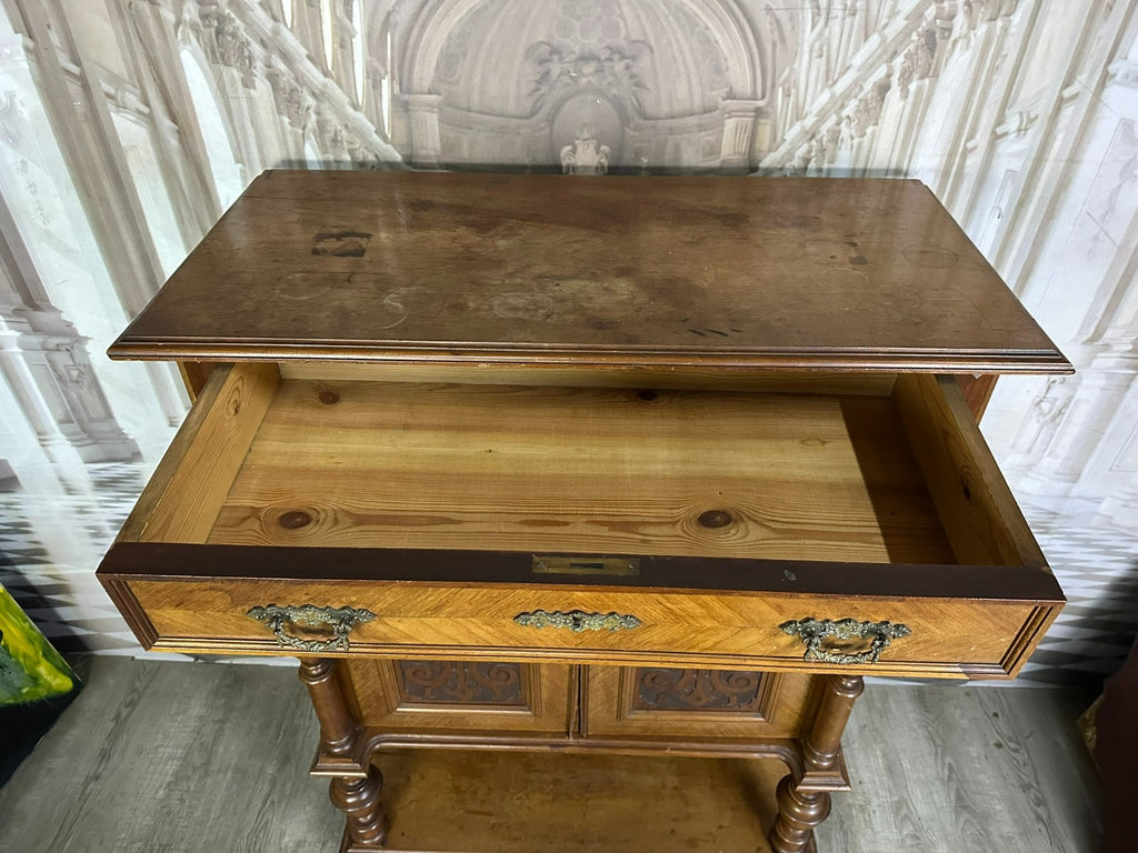 Antikes Vertiko um 1880 Übergang Gründerzeit / Jugendstil Nussbaum