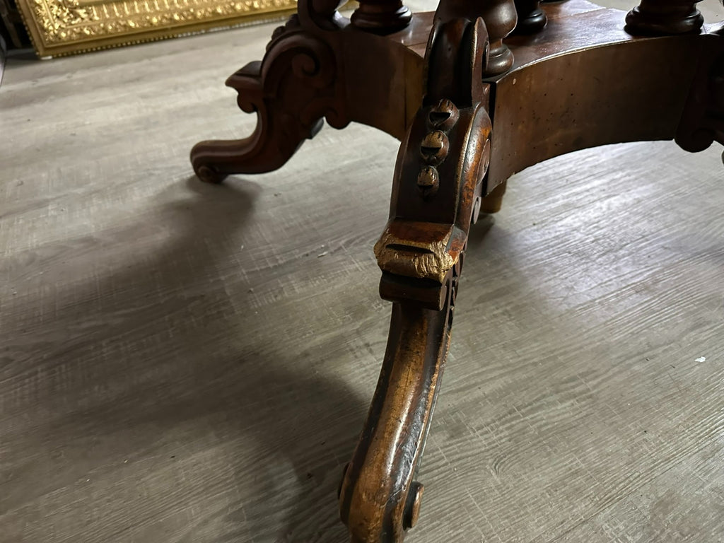 Antiker Louis Philippe Beistelltisch um 1870 Mahagoni Ausziehbar ohne Platten