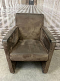 VINTAGE SESSEL AUS LEDER AUF ROLLEN CLUBSESSEL