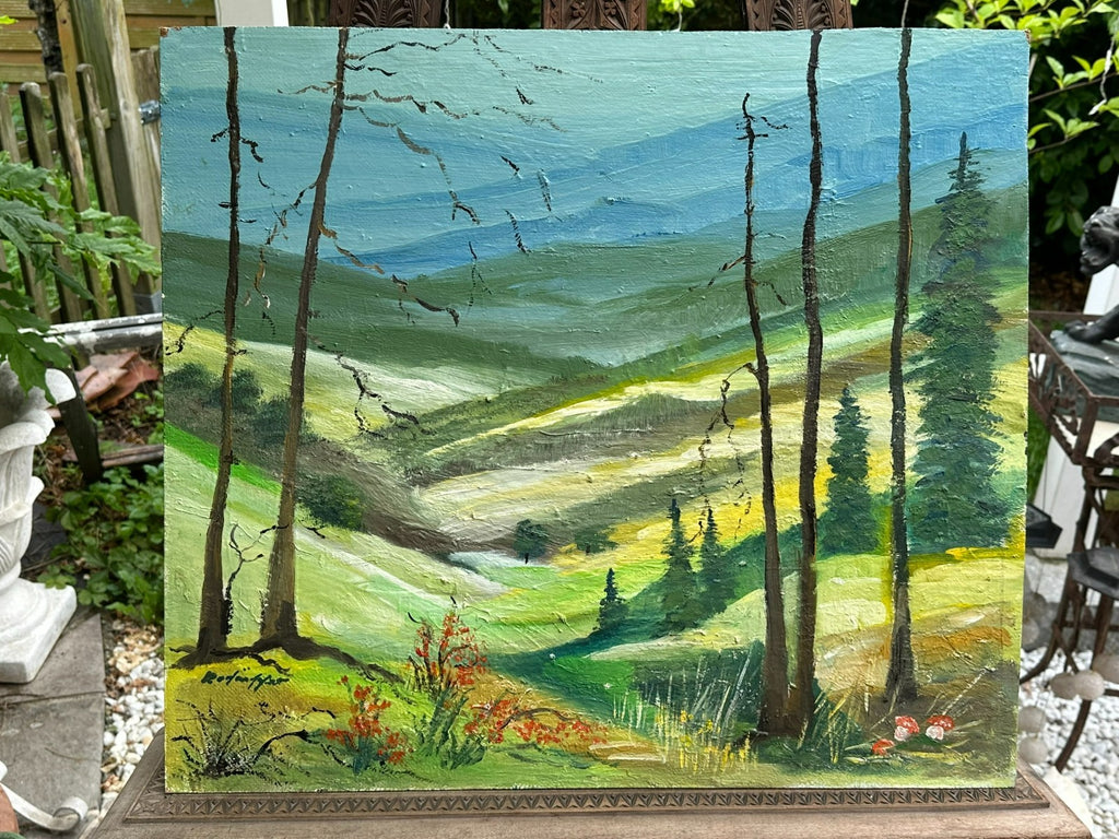 Altes Ölgemälde Landschaft signiert