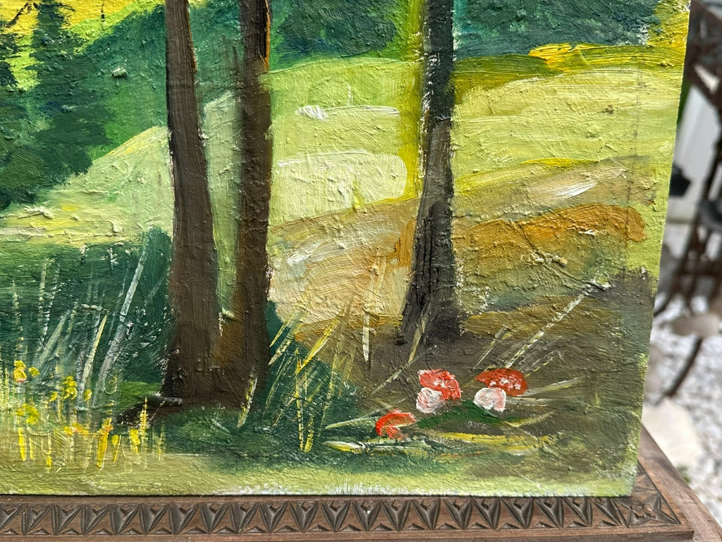 Altes Ölgemälde Landschaft signiert