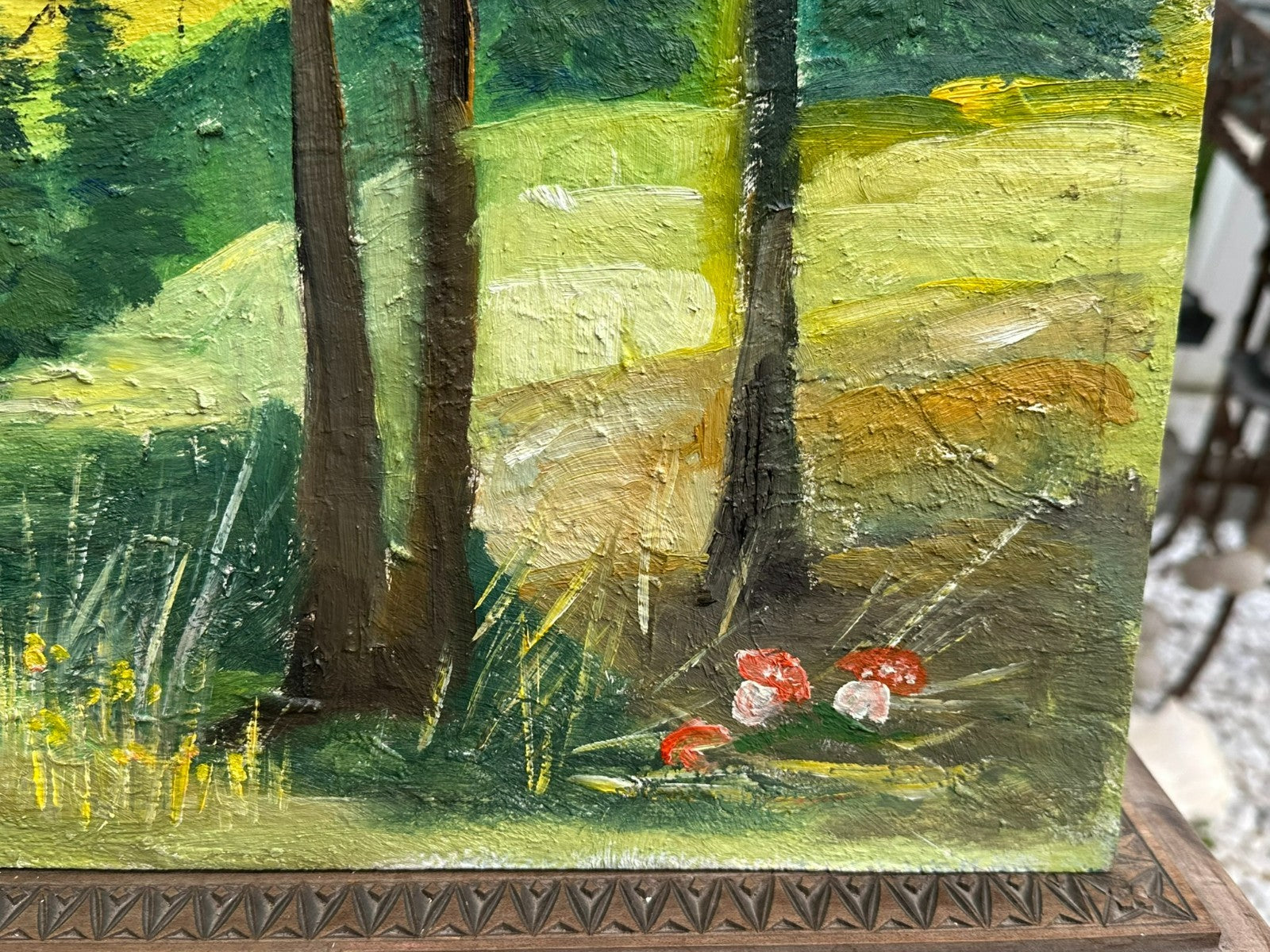 Altes Ölgemälde Landschaft signiert